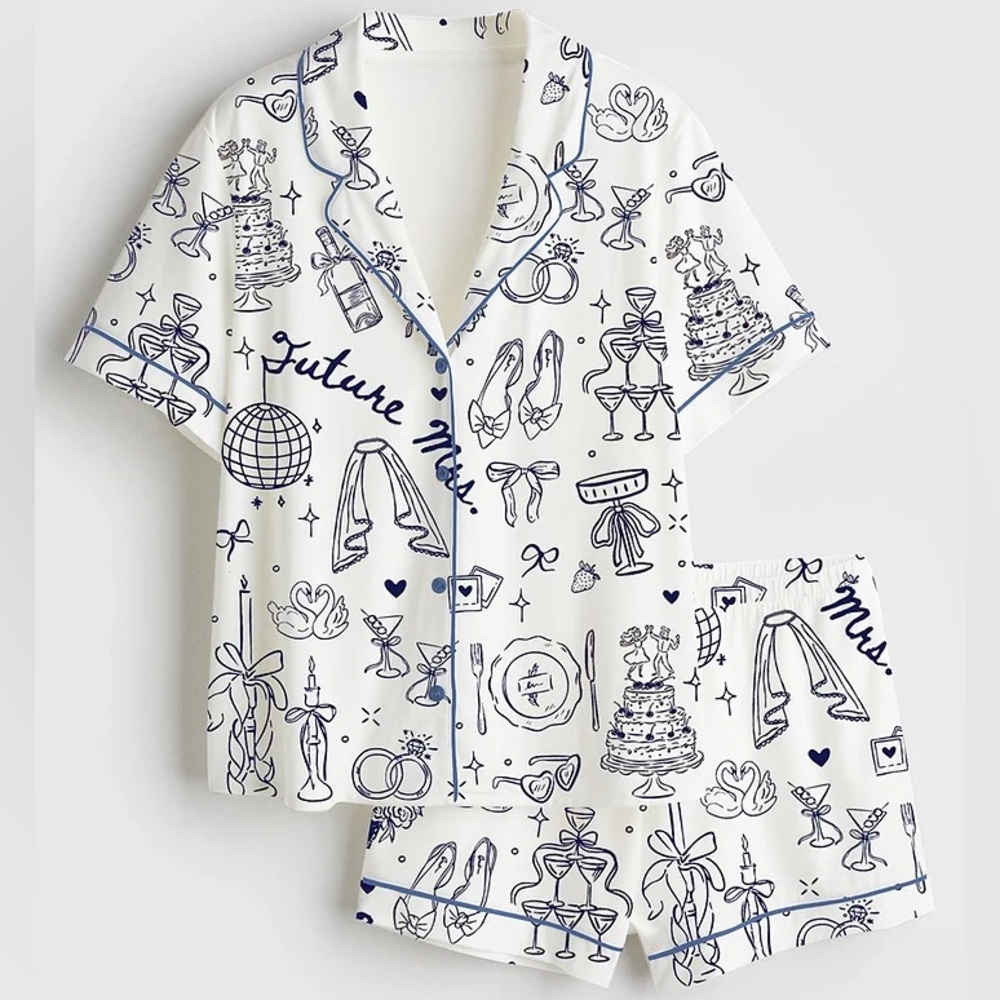 Bridal Print Future Mrs. Pajama Set